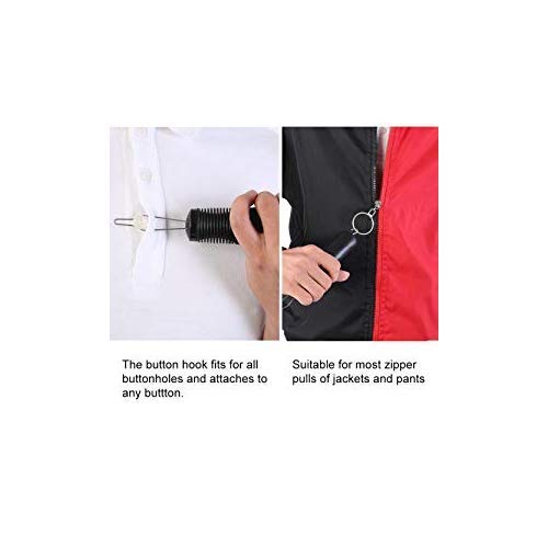 2 in 1 Dressing Buttonhook Zipper Pull Helper Button Hook Dressing Aid  Assist 