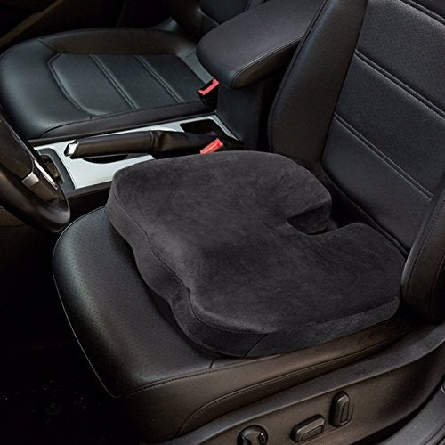 Car Seat Cushion - Memory Foam Car Seat Pad - Sciatica & Lower