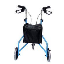 Load image into Gallery viewer, 3 Wheel Rollator Walker with Ergonomic Hand Grips, Locking Brakes, Adjustable Handle Height, Lightweight Aluminum Frame - Blue - by Bodyhealt