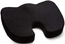 Load image into Gallery viewer, BodyHealt Coccyx Seat Cushion - Posture Support Memory Foam - Contoured with Removable & Washable Cover - Back Support Tailbone, Sciatica, Hemorrhoids, Coccyx and Lower Back Pain Relief