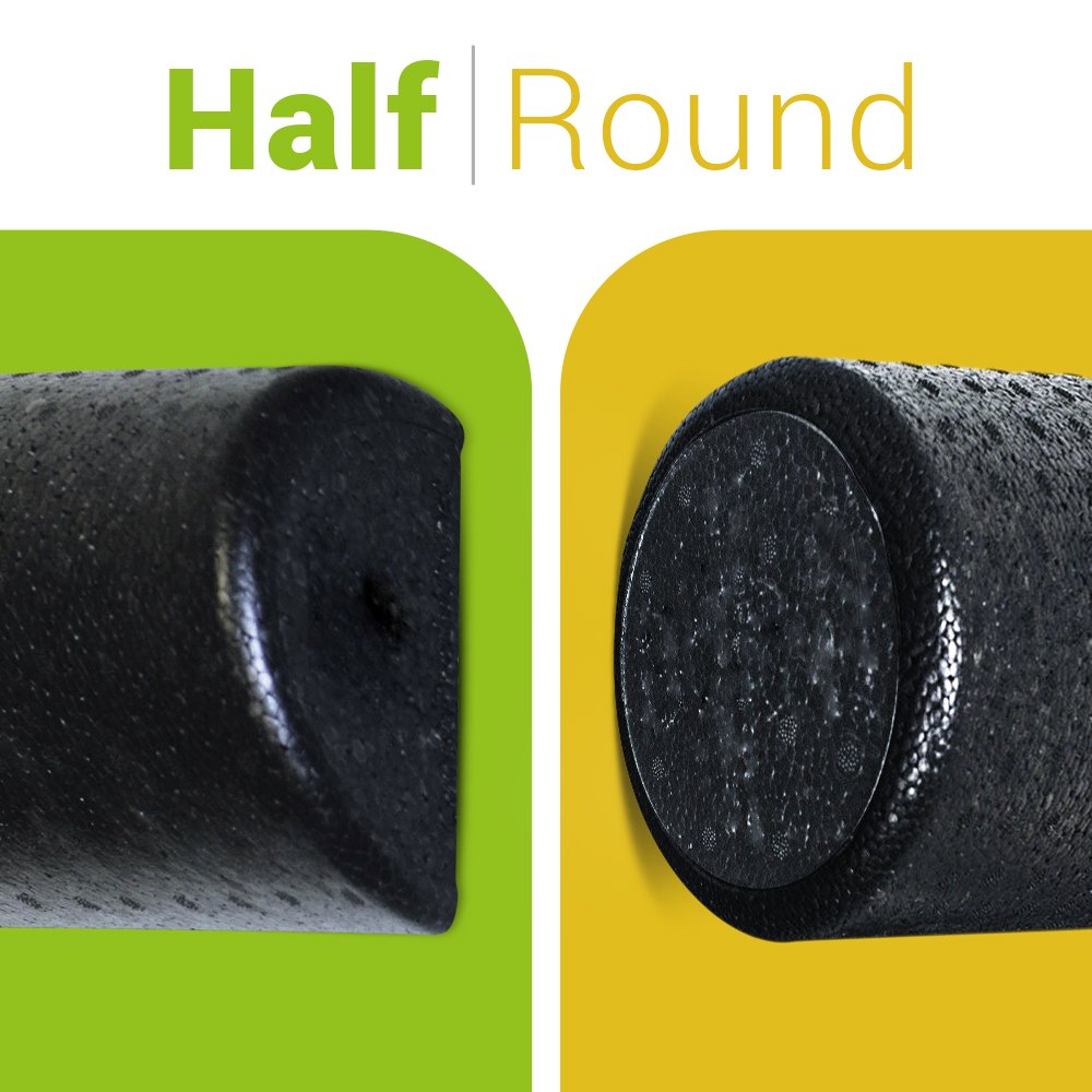 BodyHealt High-Density Foam Roller (6 x 18, Half-Round) –
