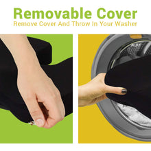 Load image into Gallery viewer, BodyHealt Coccyx Seat Cushion - Posture Support Memory Foam - Contoured with Removable & Washable Cover - Back Support Tailbone, Sciatica, Hemorrhoids, Coccyx and Lower Back Pain Relief