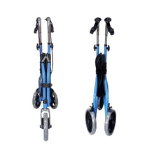 Load image into Gallery viewer, 3 Wheel Rollator Walker with Ergonomic Hand Grips, Locking Brakes, Adjustable Handle Height, Lightweight Aluminum Frame - Blue - by Bodyhealt
