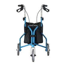 Load image into Gallery viewer, 3 Wheel Rollator Walker with Ergonomic Hand Grips, Locking Brakes, Adjustable Handle Height, Lightweight Aluminum Frame - Blue - by Bodyhealt