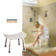 Load image into Gallery viewer, Aluminum Bath Bench - Shower Chair with Handle - Stool Safety Seat by BodyHealt (Without Back) No Tolls Required