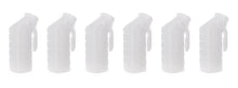 Load image into Gallery viewer, BodyHealt Deluxe Male Urinal Incontinence Pee Bottle 32oz./1000ml with Cover (Standard Lid, Pack of 6)