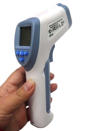 Digital Forehead Inrared Thermometer - No Touch Quick Reading Temperature Gun With LCD Display, Measures all types of Surface In Celsius & Fahrenheit - By BodyHealt