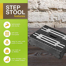 Load image into Gallery viewer, BodyHealt Portable Folding Step Stool - Step Riser for Elderly, Adults, Toddlers. High Riser Outdoor Steps with Handle for Easy Transport Foldable Stepping Stool for Car, Kitchen &amp; Bath - 4 inch Lift
