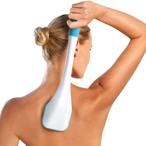 BodyHealt Soft Silicone Bristles Shower Bath Body Brush With 17 Inch Long Handle