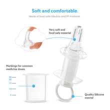 Load image into Gallery viewer, BodyHealt Baby Medicine Pacifier Dispenser with Oral Syringe | Safe Feeder |Liquid Leak Proof | Also to Feed Baby Liquid Food | for Baby&#39;s 0-18 Months