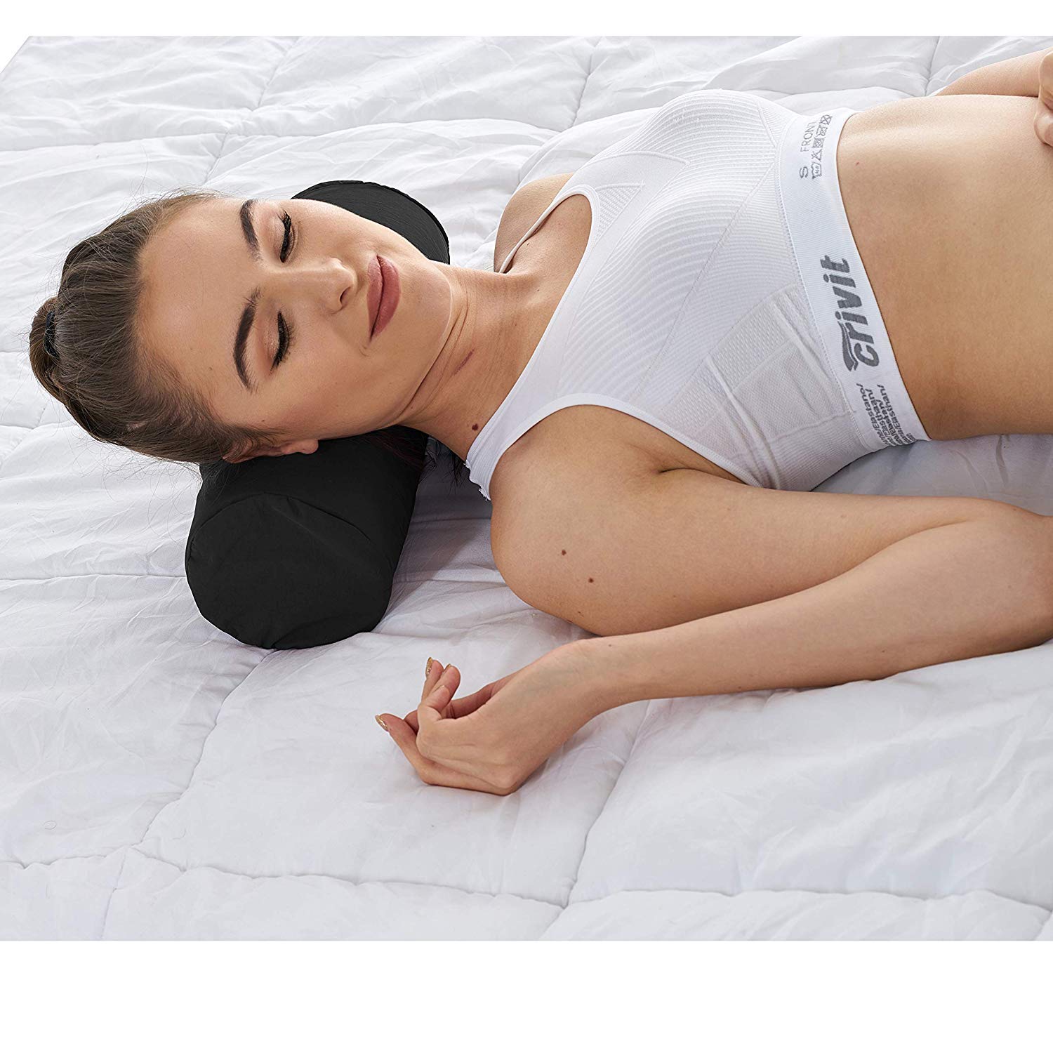 BodyHealt Roll Bolster Pillow, Lumbar Support Cushion for Office Chair –