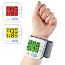 Load image into Gallery viewer, BodyHealt Wrist Blood Pressure Cuff Monitor - Fully Automatic - Color Changing - 2&quot; LCD - 90 Memory Capacity for 2 Users -