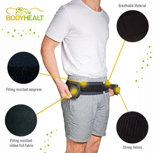 Bodyhealt Comfortable Sacroiliac Joint Support Belt - Slimline Design - for Low Back and Pelvic Pain Relief - Hypoallergenic and Breathable Maternity