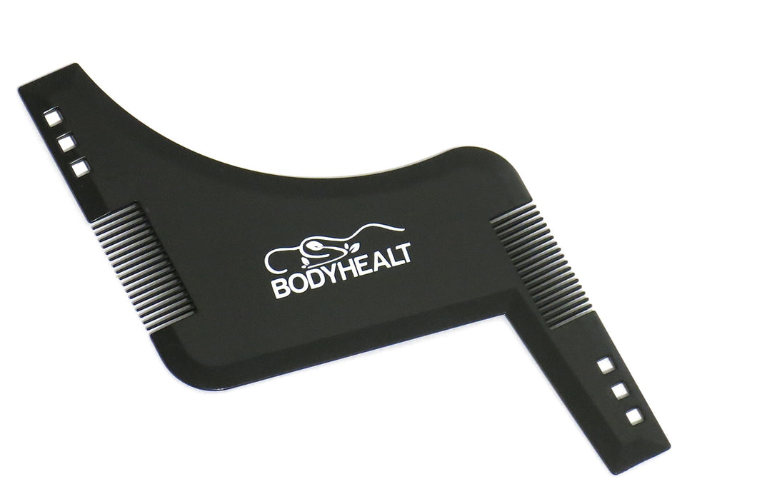 BodyHealt Beard Shaping & Styling Tool With Inbuilt Comb For Perfect Line Up & Edging, Use With A Beard Trimmer Or Razor To Style Your Beard & Facial Hair